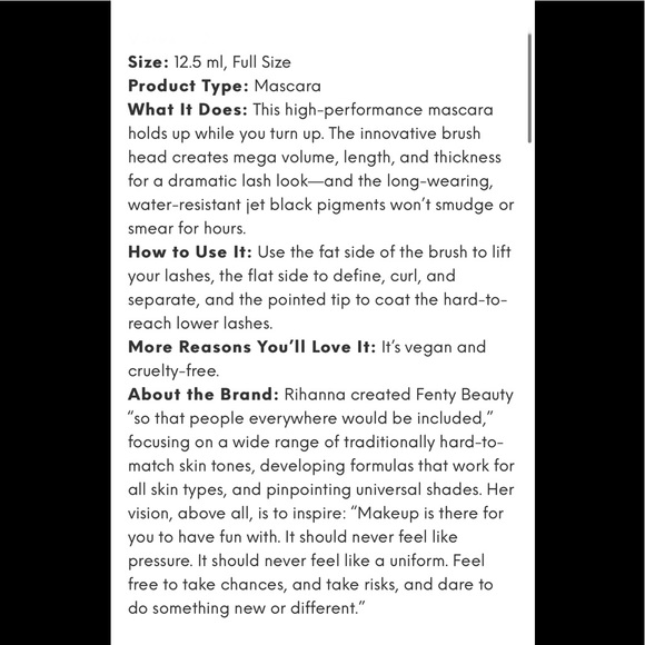 Fenty Beauty Full Frontal Volume Mascara - Picture 5 of 5